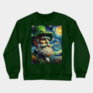 Gentleman in starry night Crewneck Sweatshirt